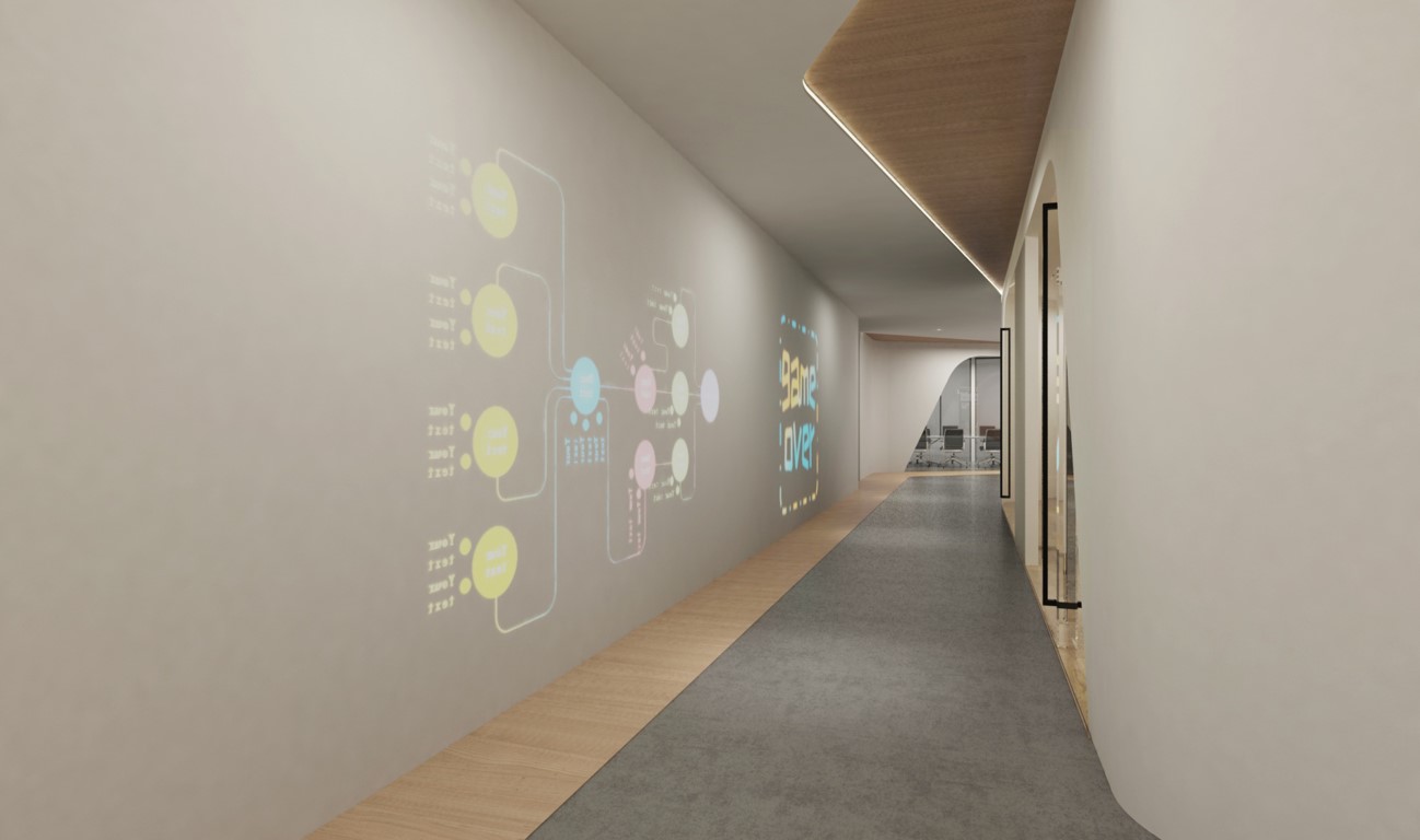 走廊空著?太浪費了！辦公樓走廊這樣設計美呆了！