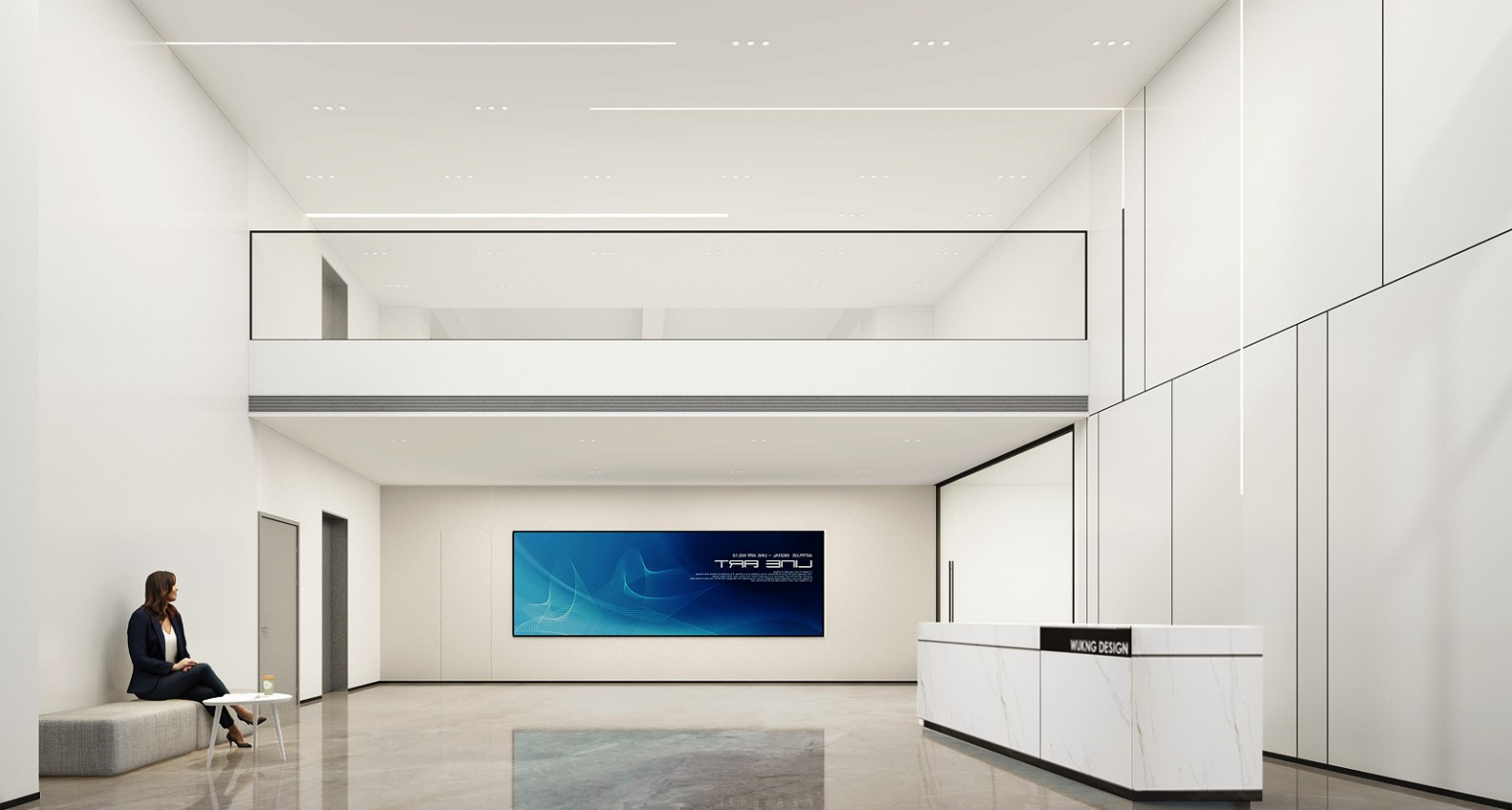 上海冠田機電獨棟辦公寫字樓裝修效果圖案例